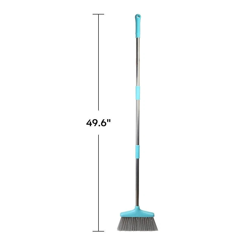 Broom and Dustpan Set 48"Long Handle and Collapsible Combo for Home Office