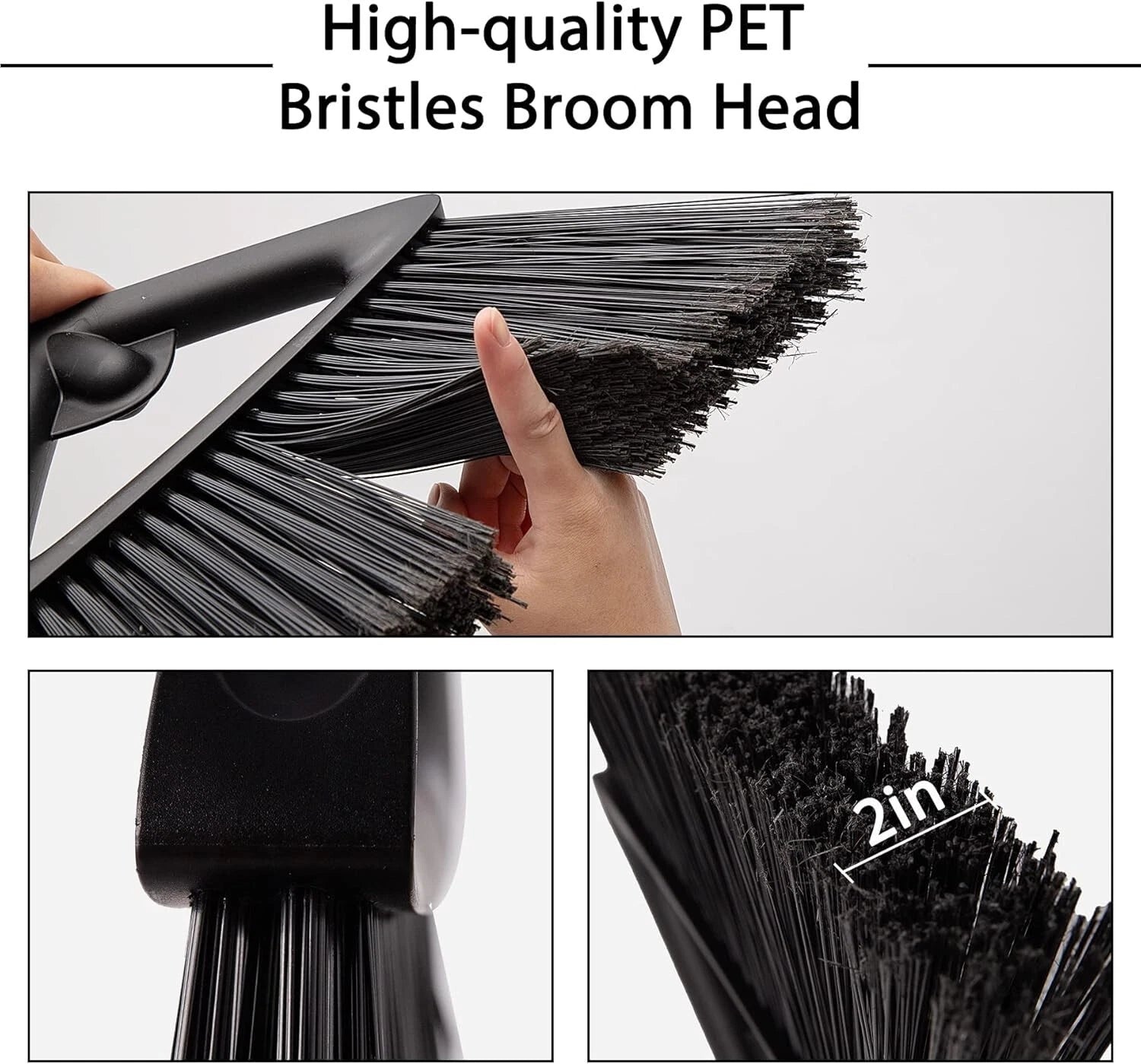 Commercial Angle Broom and Dustpan Combo, with Long Handle, Lobby Dust Pan Sw...