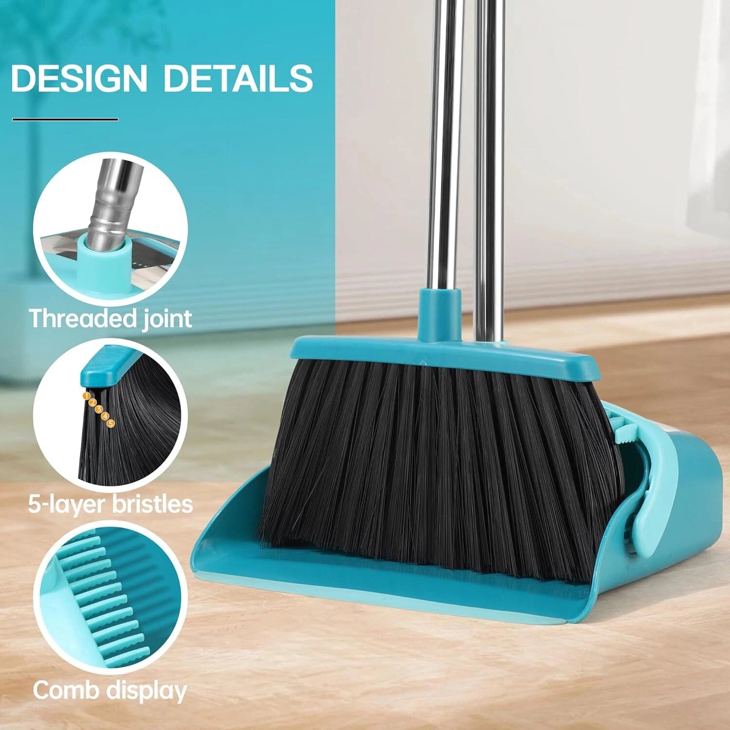 Broom and Dustpan Combo Set Handheld Broom and Dustpan Set