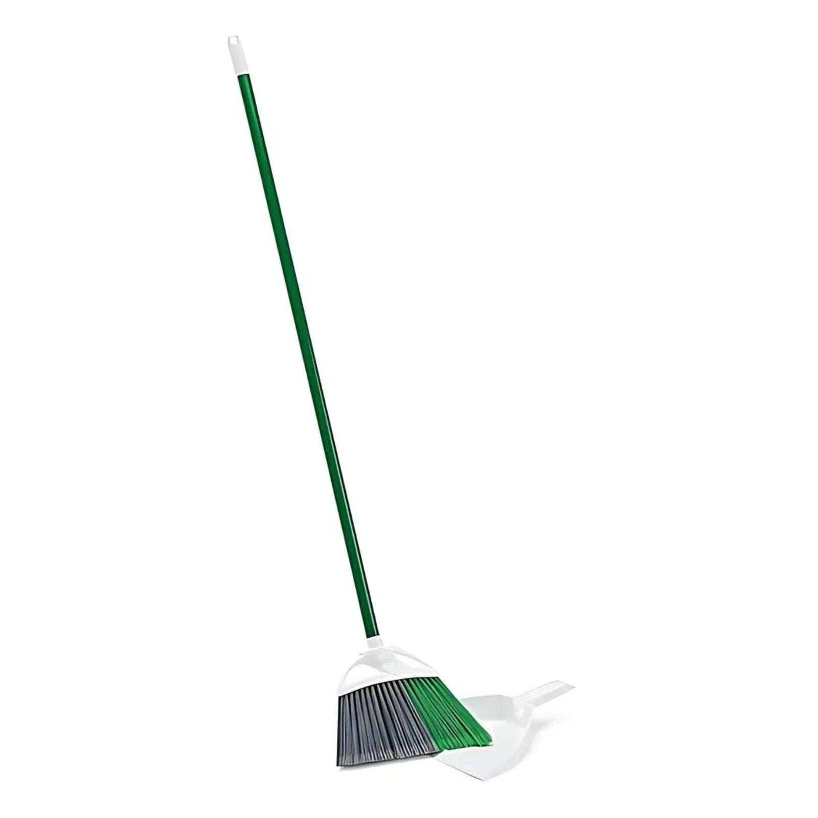 2 Pack Libman XL Heavy Duty Angle Steel Handle Broom With Dustpan Cleaning Set