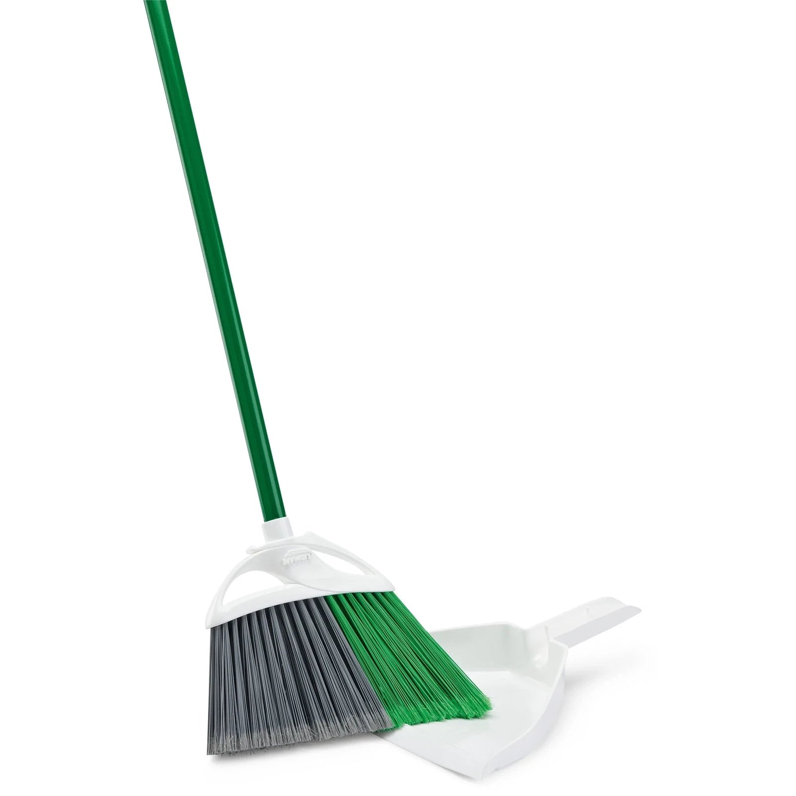 BROOM & DUSTPAN SET Angled Broom Kitchens General Household Green / White
