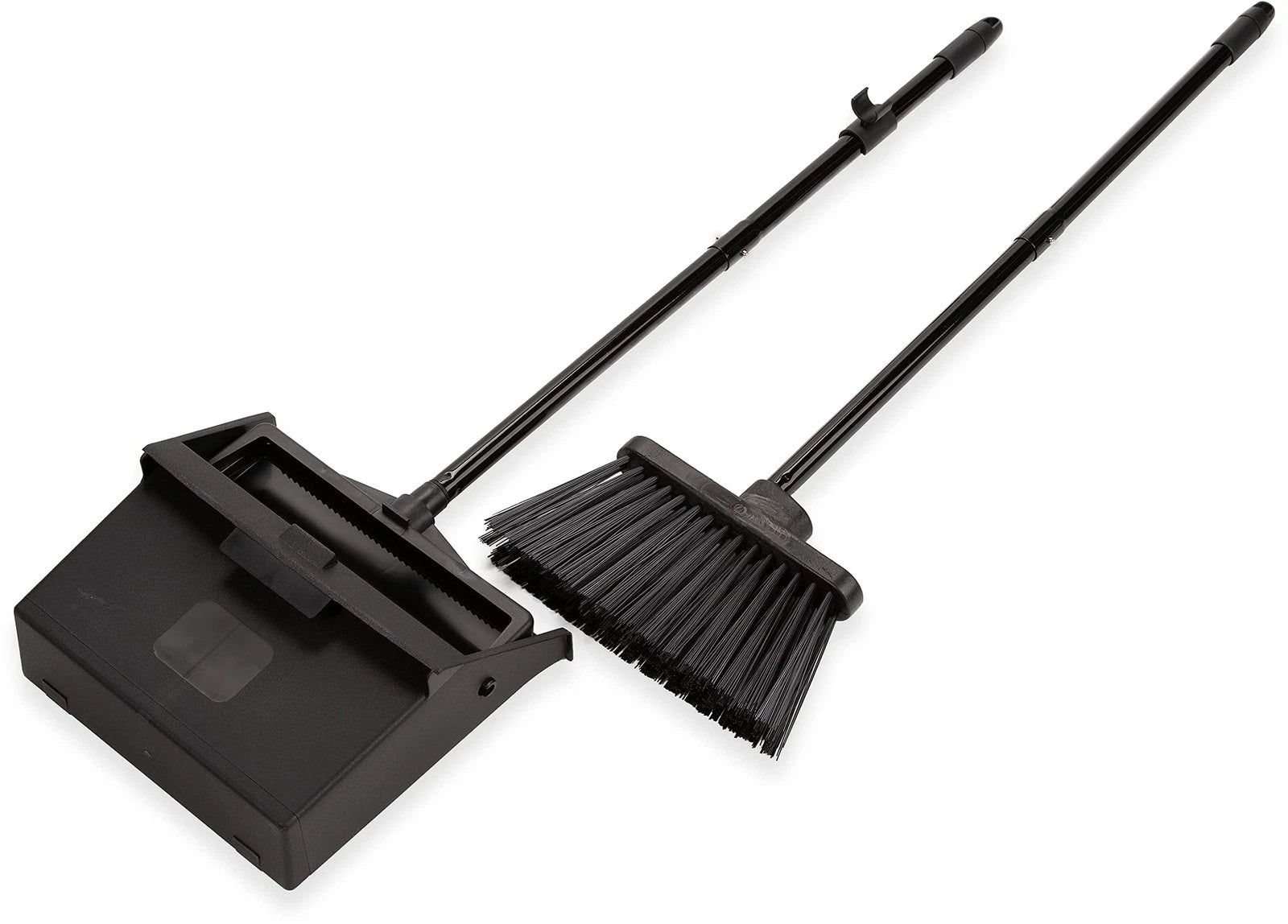 Duo-Pan Lobby Broom and Dustpan Set – 36" Upright Broom with 2-Piece Handle a...