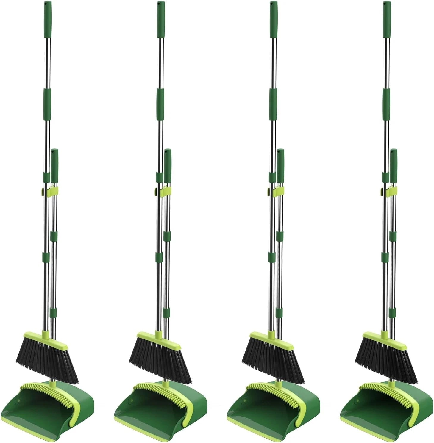 Broom dustpan set, adjustable handle broom dustpan combination