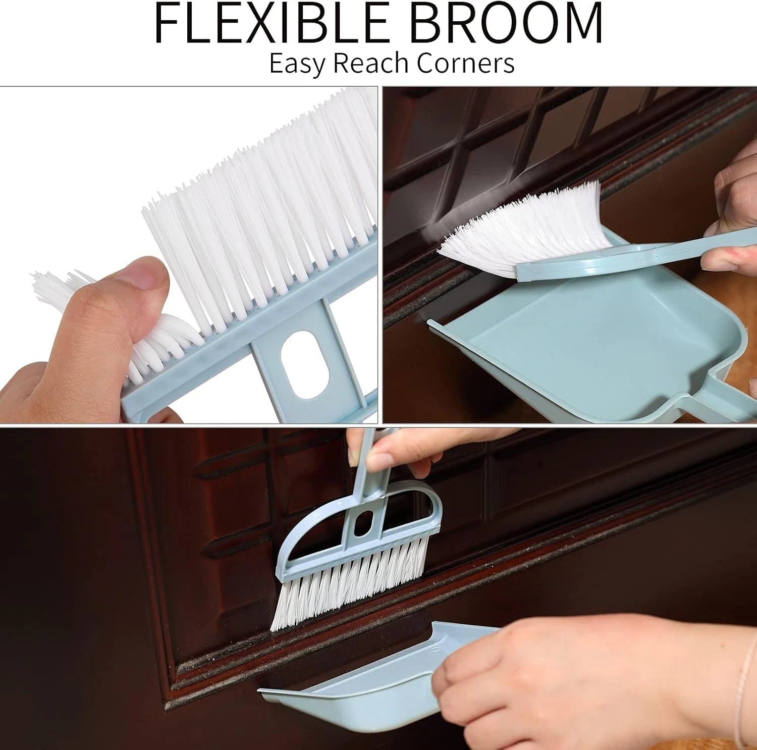 3 Pack Mini Hand Broom and Dustpan Set Small Dust Pans with Brush Set Cleaning