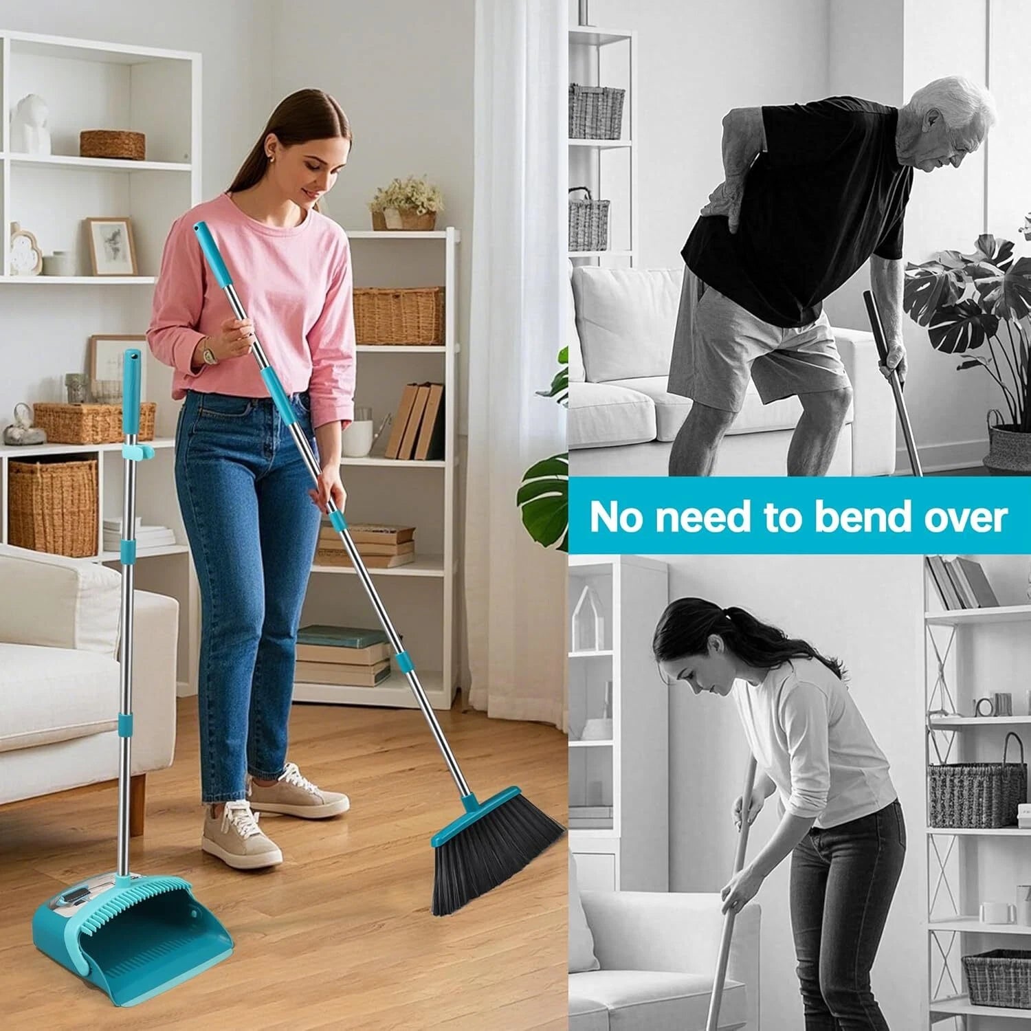 Broom and Dustpan Combo Set Handheld Broom and Dustpan Set
