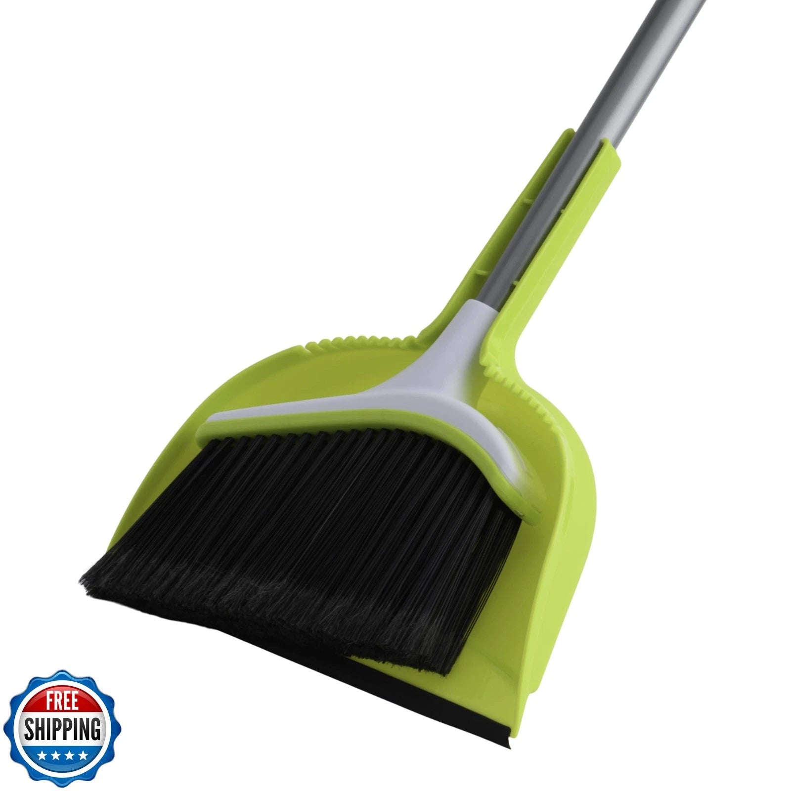 Casabella Basics 2-Piece Angled Broom and Dustpan Set, 44" Angled Broom with