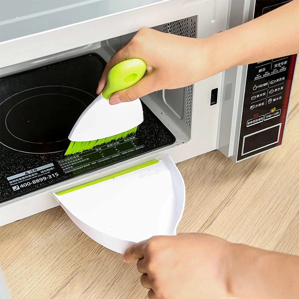 Broom and Dustpan Set - Compact Cleaning Kit for Home