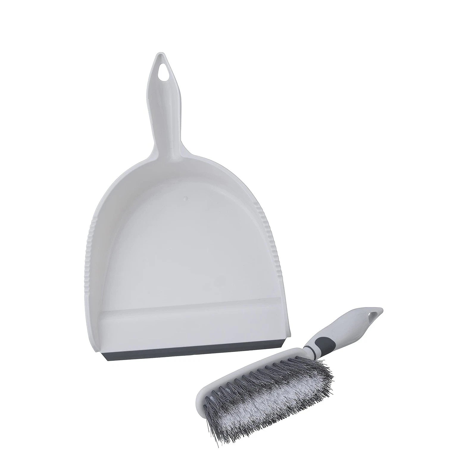 Brush and Dustpan Set, Edge for Easy Dirt Pickup, Durable Plastic Broom Set w...