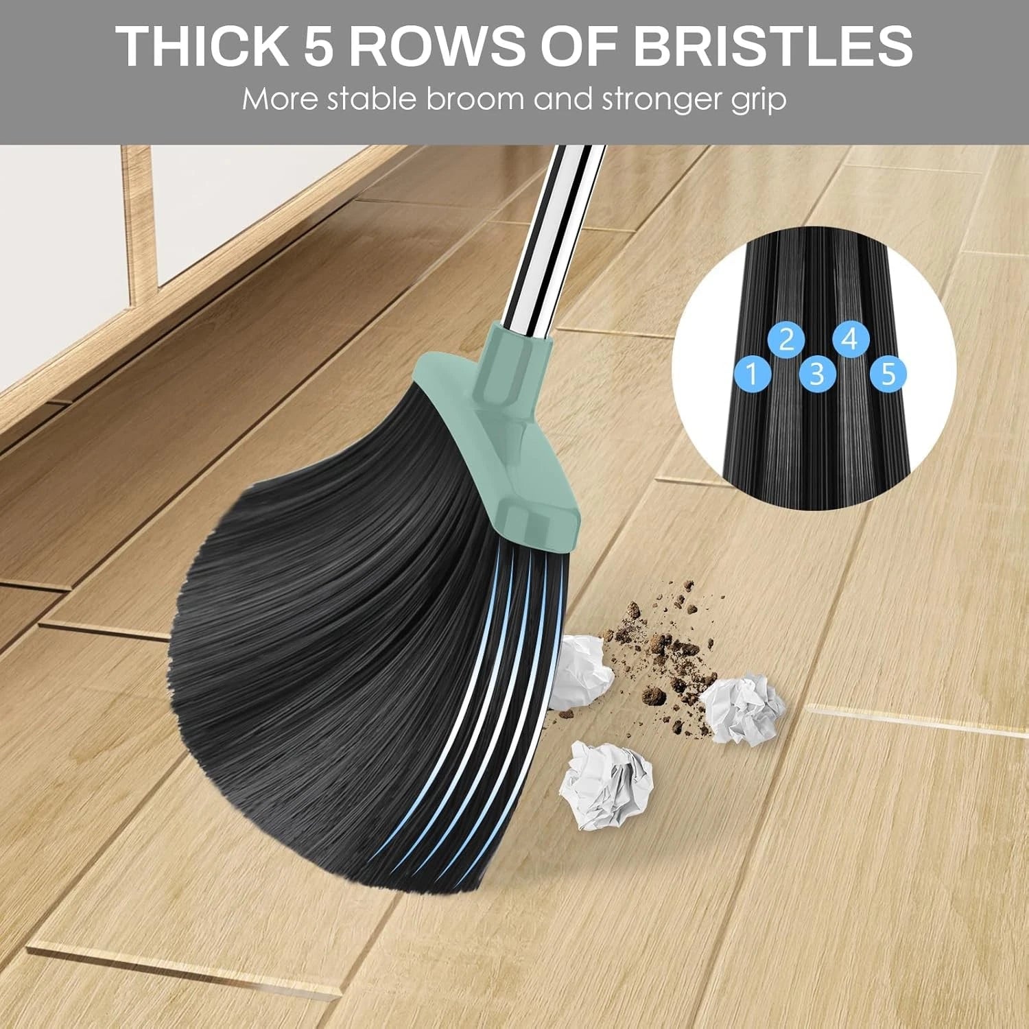 Broom and Dustpan Set 51 Long Handle