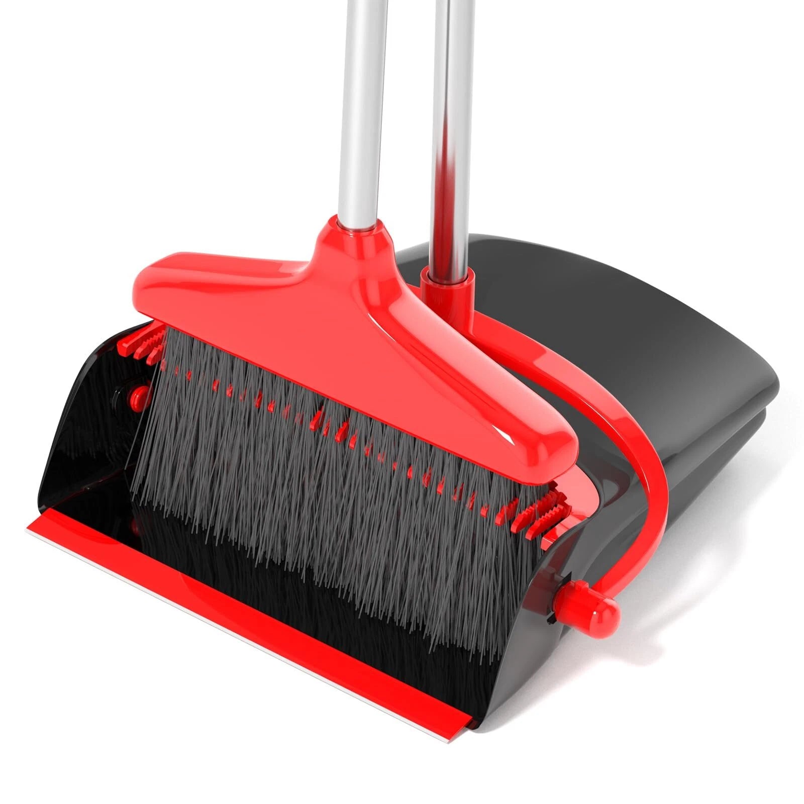 Broom and Dustpan Set 54" Long Handle Home Cleans Collapsible Broom with Dust...
