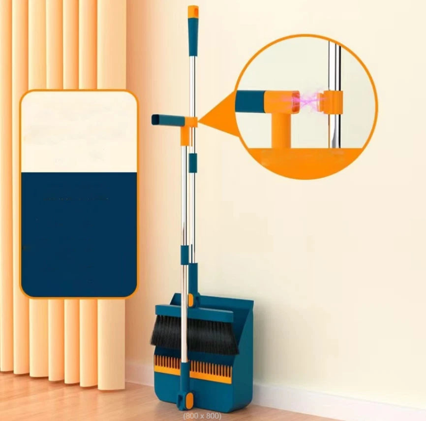 2pcs Set Of Brand New 3-in-1 Rotatable And Foldable Magnetic Suction Broom Dustp