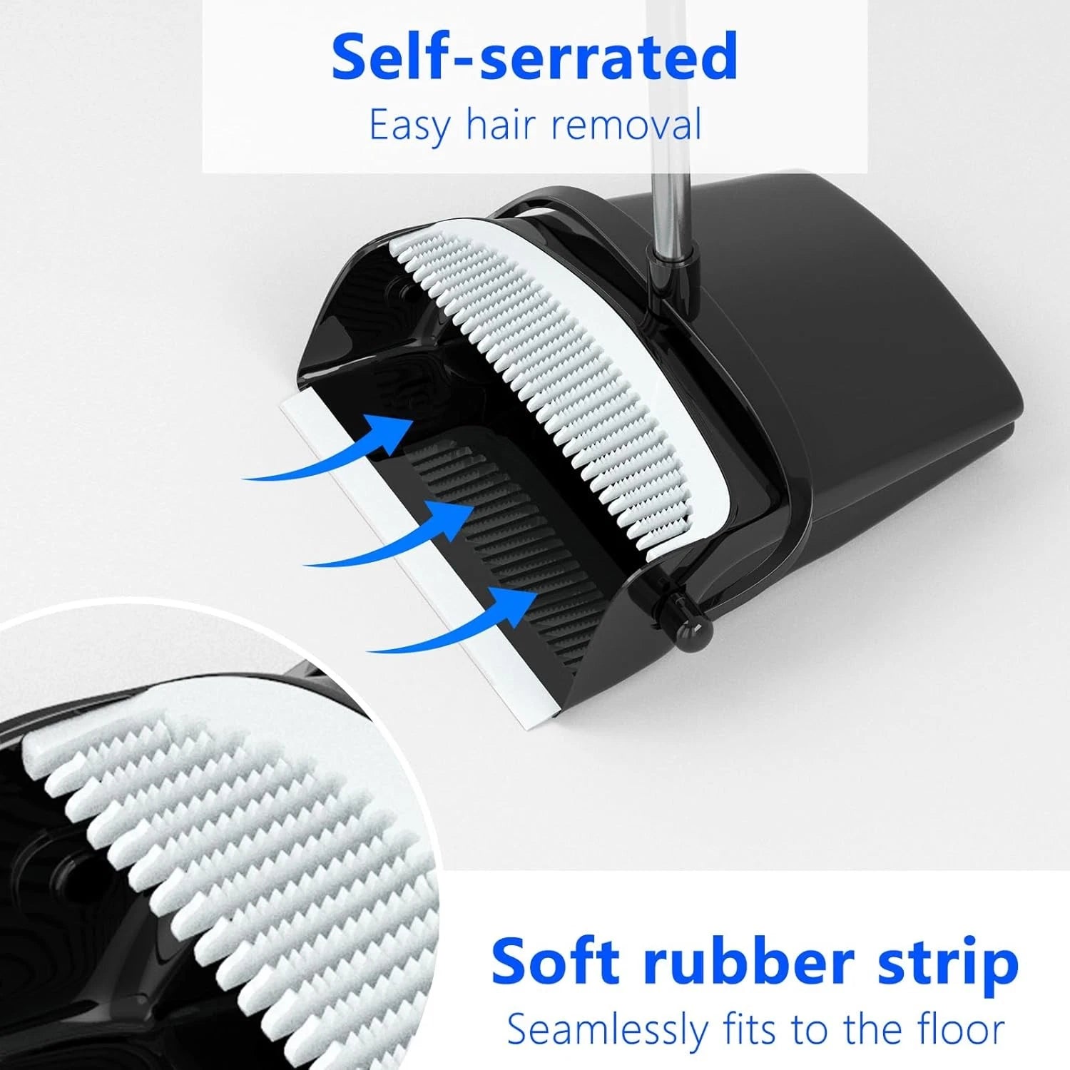 Broom and dustpan combination set (54 inches) long handle household dustpan