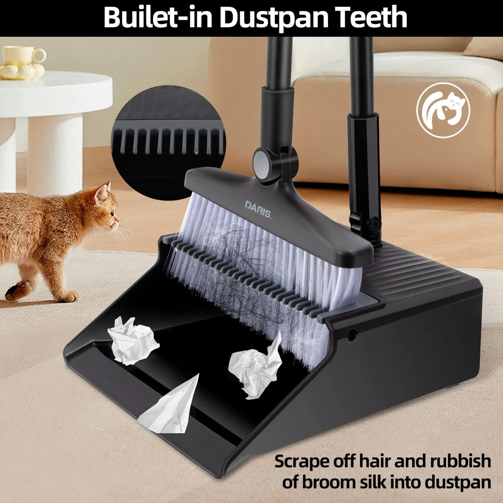 broom and dustpan set upgrade 50 long handle broom with stand up dustpan com
