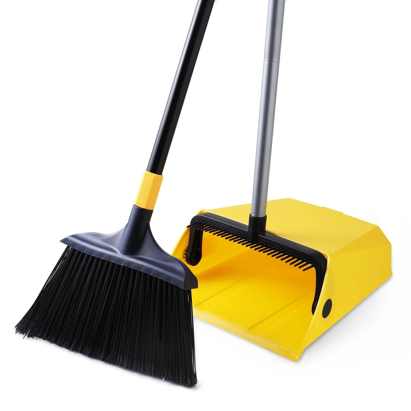 Commercial Broom and Dustpan Set with Comb Commercial Outdoor Indoor for Cour...