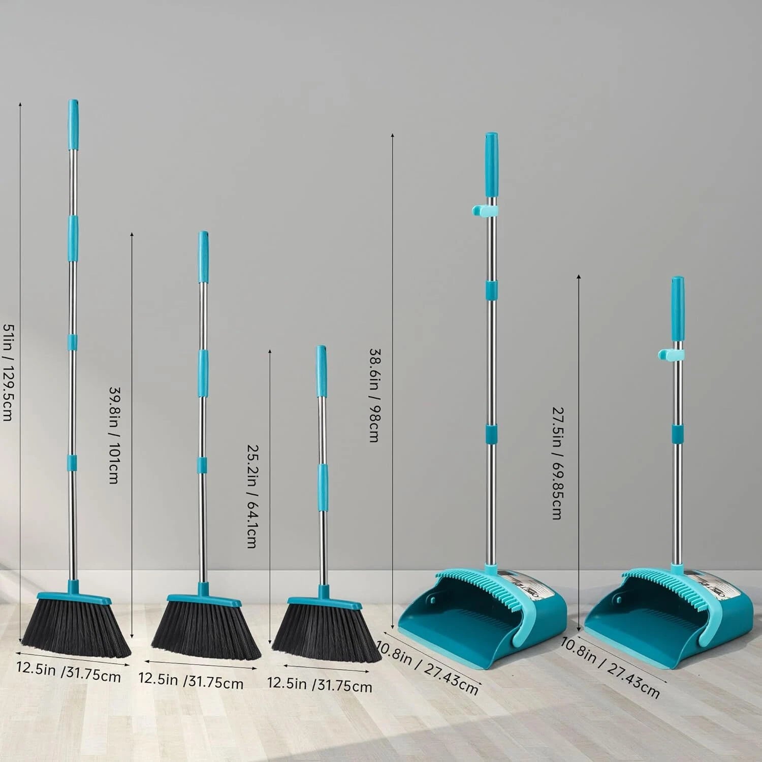 Broom and Dustpan Combo Set Handheld Broom and Dustpan Set