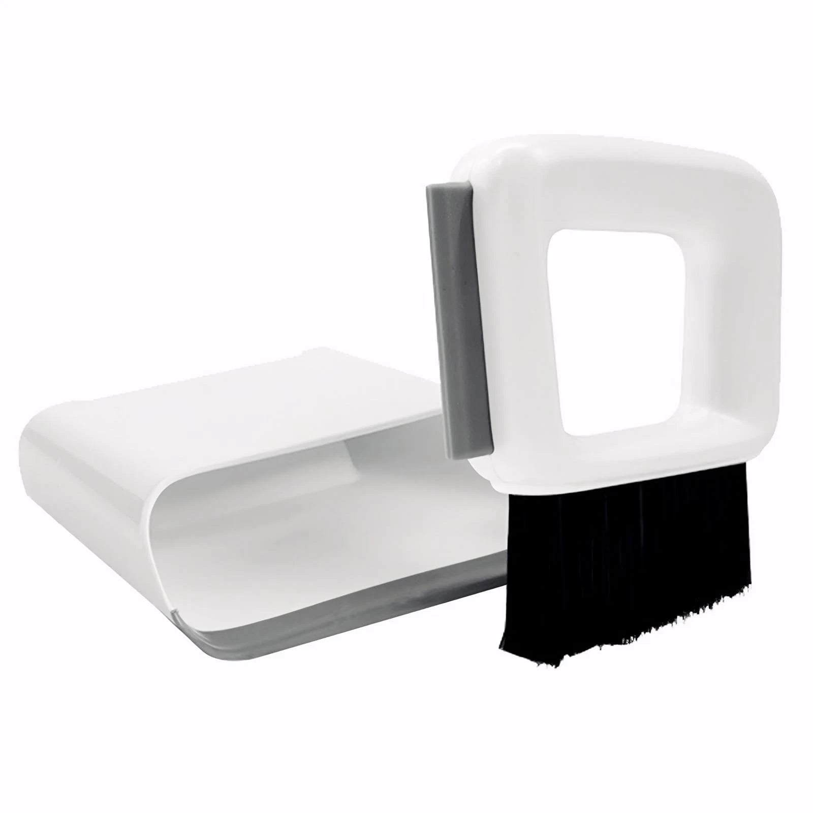 Compact Dustpan and Broom Set with Scrubber TPR Handle ABS Nylon Design Space...