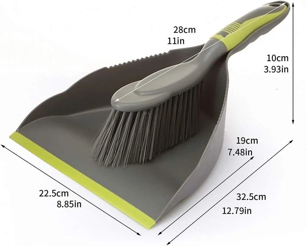 Dustpan and Brush Set – Hand Broom with Dust Pan for Kitchen Floor & Pet Cleanup