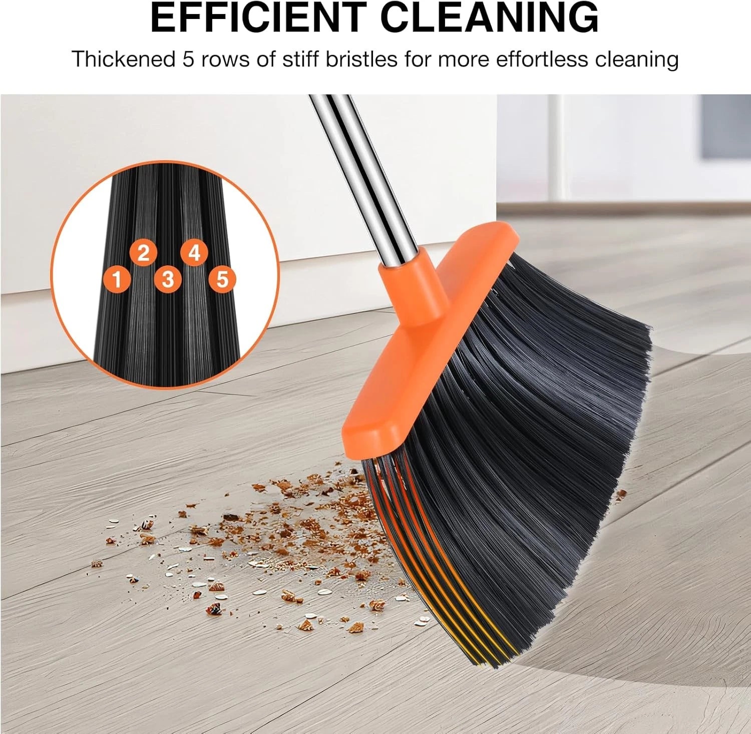 Broom dustpan set, adjustable handle broom dustpan combination