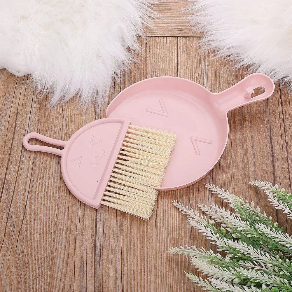 Dustpan and Brush Set, Small Broom and Dustpan Cleaning Set Portable Table7659