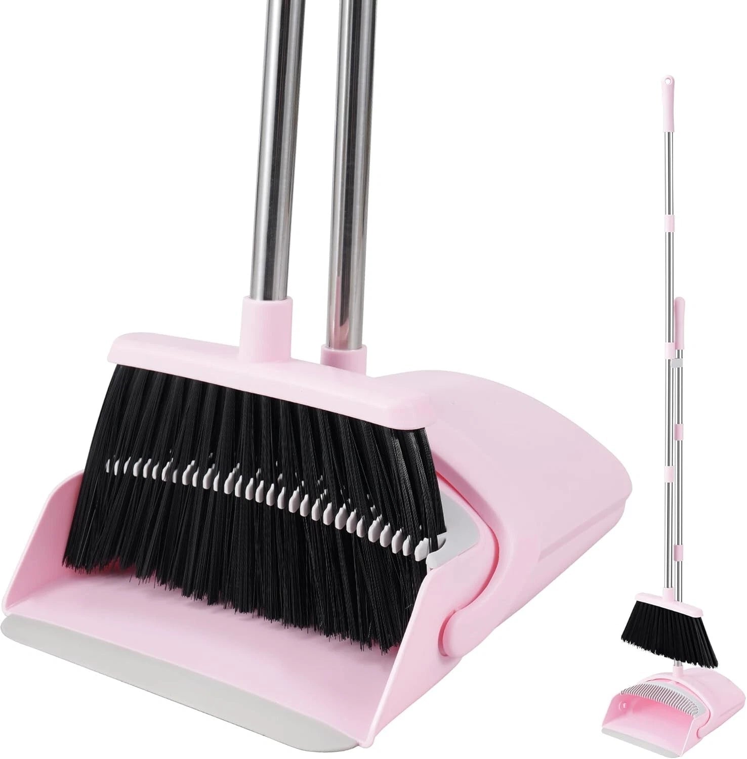 Broom and Dustpan Set House Brooms for Sweeping Indoor Collapsible and Combo