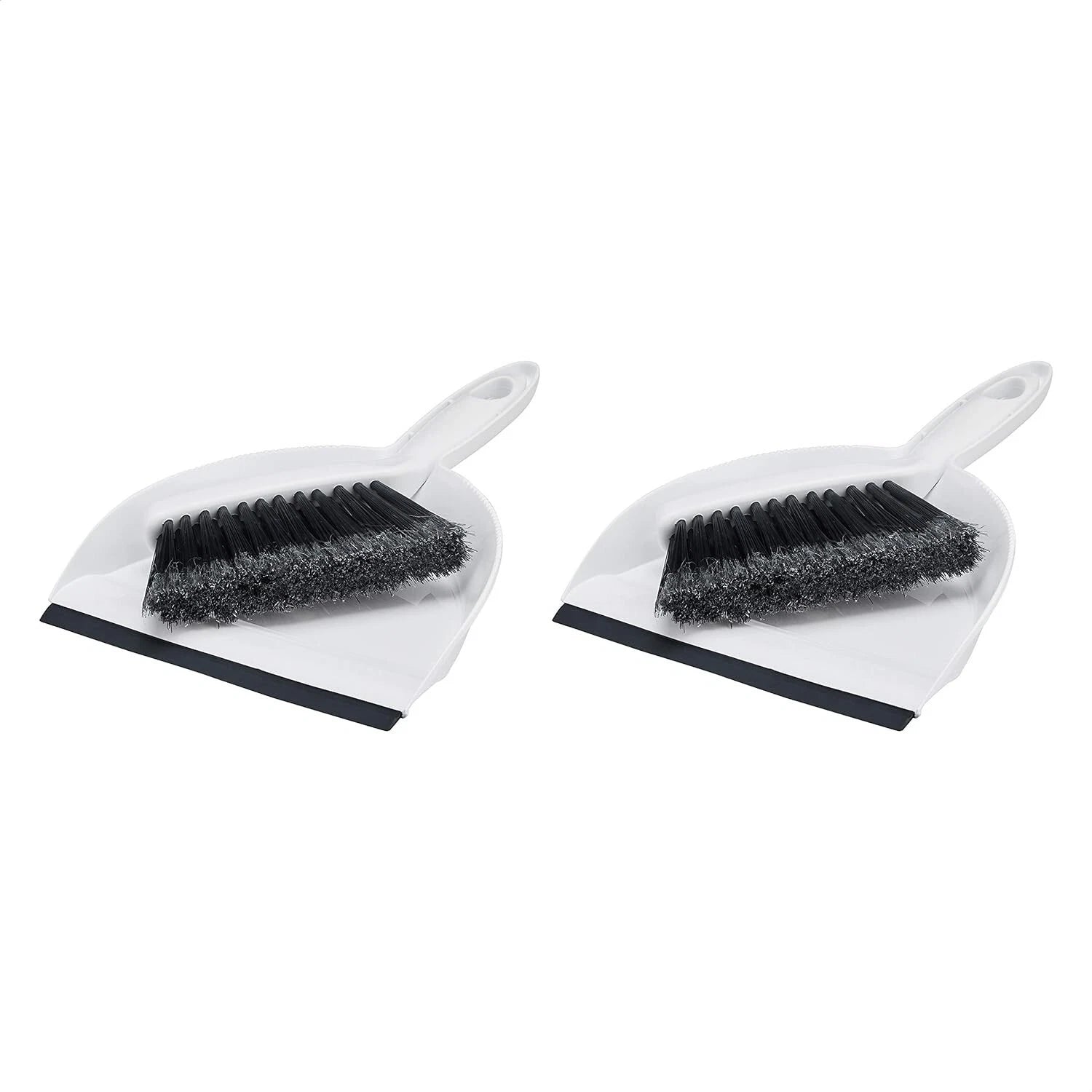 Amazon Basics Mini Brush and Dustpan Set Pack of 2 Gray