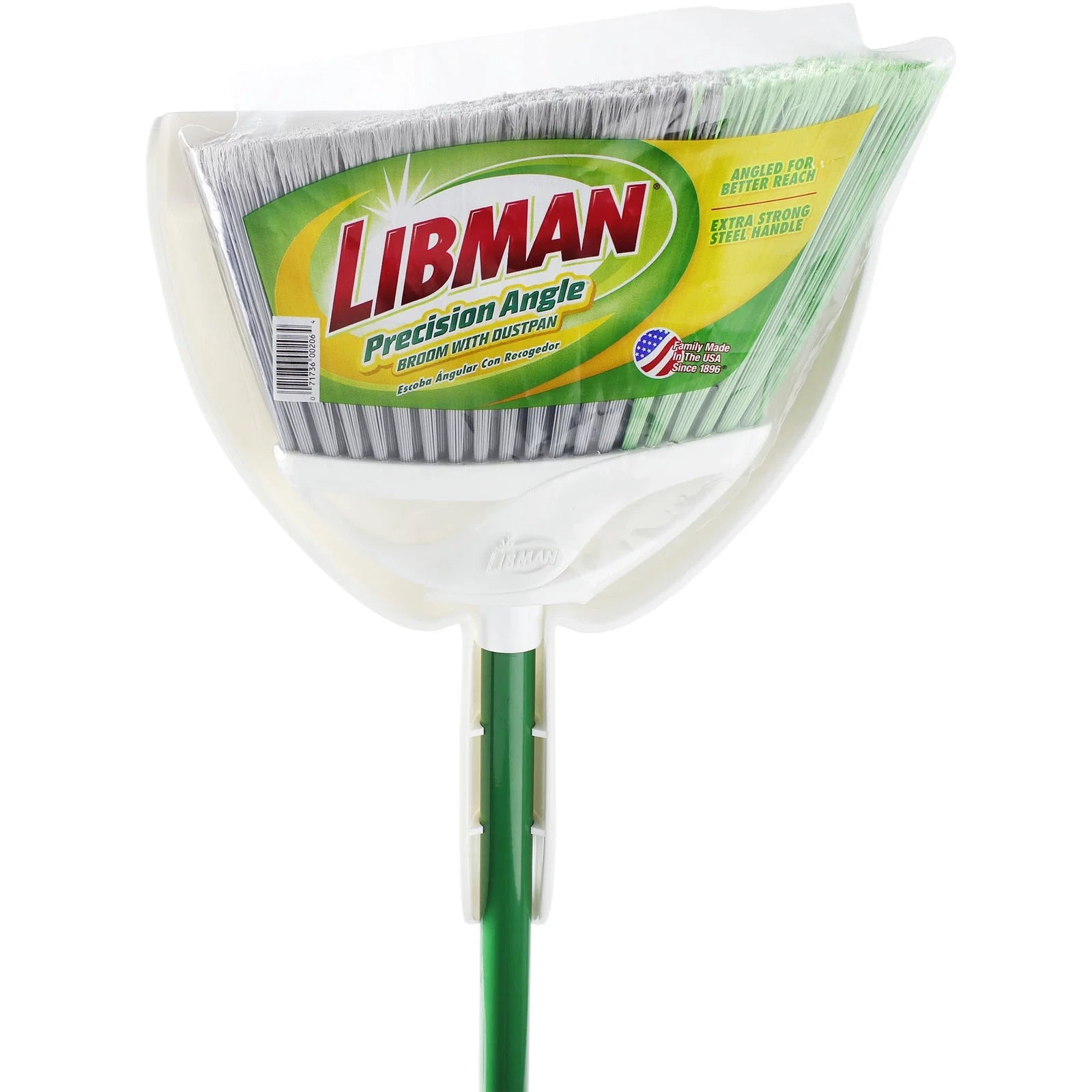 BROOM & DUSTPAN SET Angled Broom Kitchens General Household Green / White