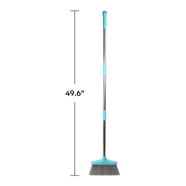 Broom and Dustpan Set 48"Long Handle and Collapsible Combo for Home Office