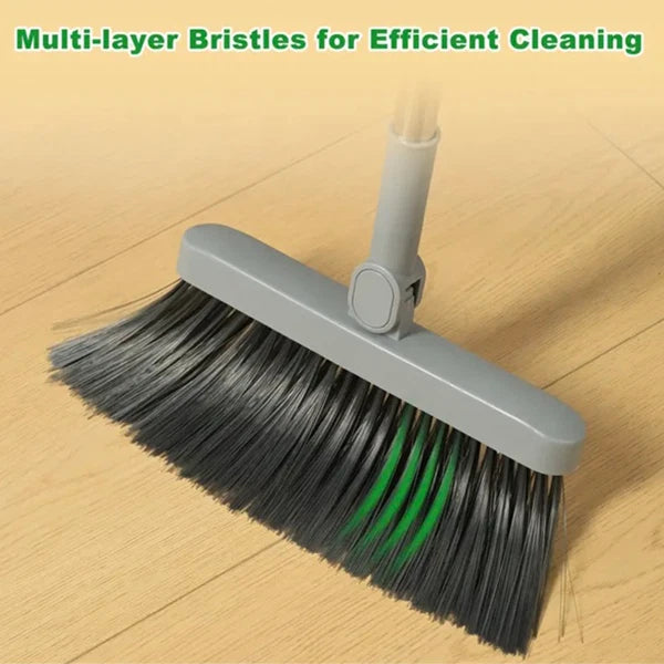 3 in 1 Home Cleaning Floor Foldable Broom and Dustpan Set Push Broom Long Handle
