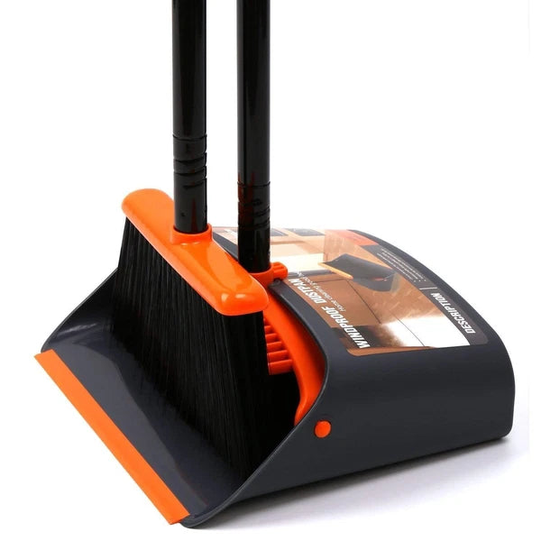 Broom and Dustpan Set with 52" Long Handle for Home Kitchen Room Office Lobby...