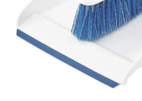 Blue Dustpan and Broom Set Durable Cleaning Tools for Easy Storage and Use