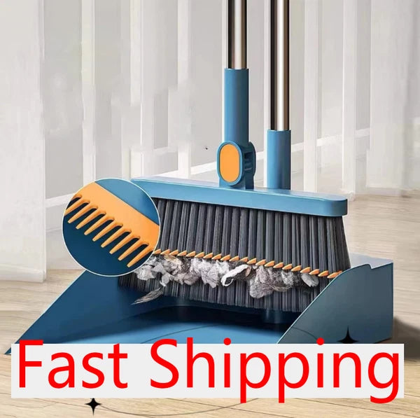2pcs Set Of Brand New 3-in-1 Rotatable And Foldable Magnetic Suction Broom Dustp