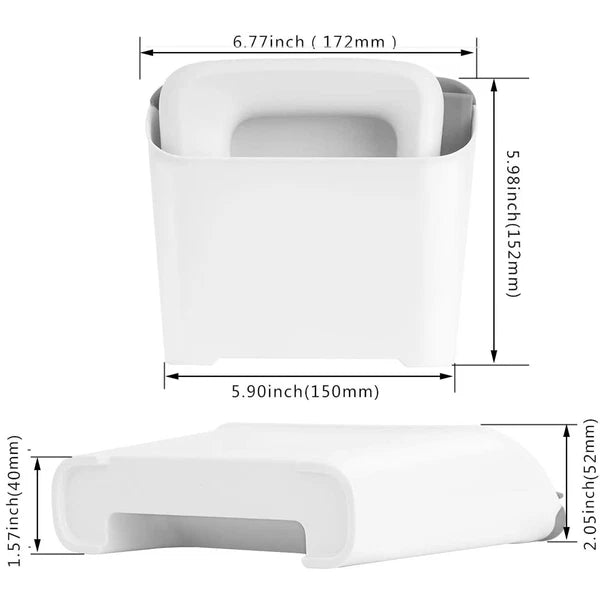 Compact Dustpan and Broom Set with Scrubber TPR Handle ABS Nylon Design Space...