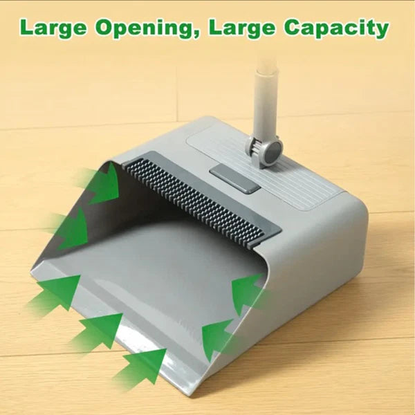 3 in 1 Home Cleaning Floor Foldable Broom and Dustpan Set Push Broom Long Handle