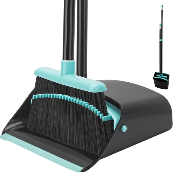 Best and Dust pan with 52Inch Long Extendable Handle,Broom Dustpan Combo Set,