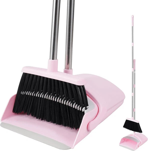 Broom and Dustpan Set House Brooms for Sweeping Indoor Collapsible and Combo