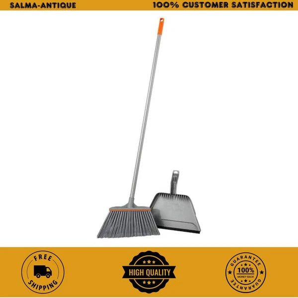 HDX 15 in. Angle Broom and Step-On heavy-duty Dustpan Set , rubber lip HDX 15 ,