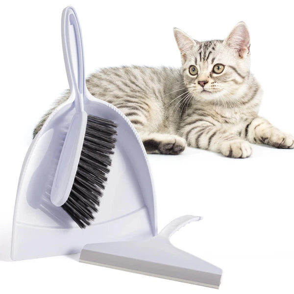 Dustpan and Brush Set for pet, Handheld Broom and Dustpan Set for Cleaning Ca...