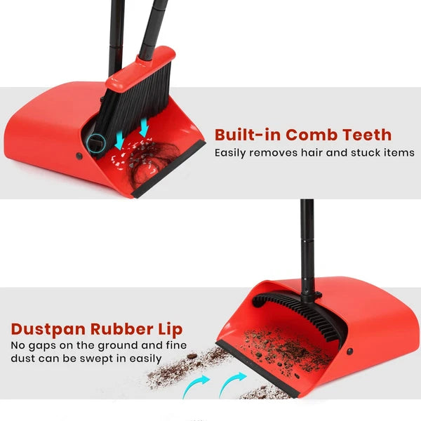 Broom and Dustpan Set 52 inch for Home