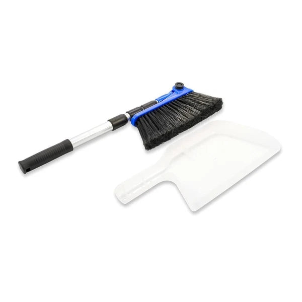Adjustable Broom and Dustpan Set Kits for RV Home Camping Portable Cleaning *