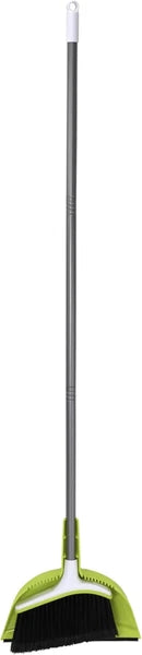 Basics 2-Piece Angled Broom and Dustpan Set, 44" Angled Broom with Long Handle a