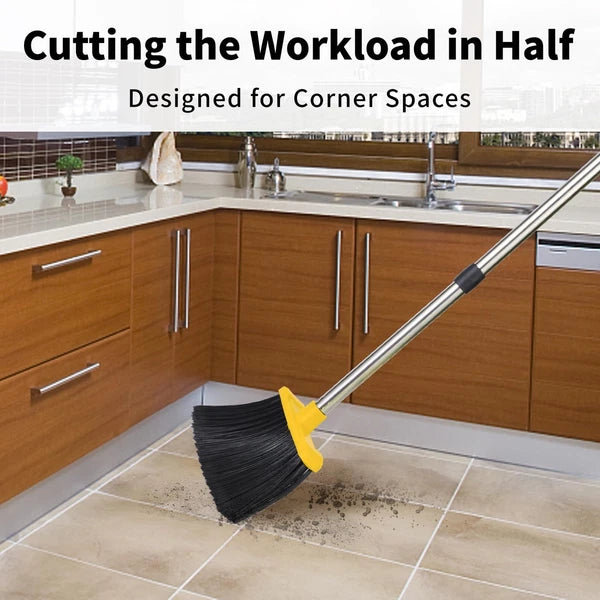Broom with Dustpan Combo Set, Brooms and Dustpans Sets with 51'' Long Handle,...