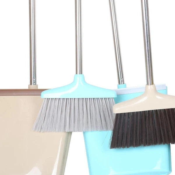 Broom and Dustpan Set 48"Long Handle and Collapsible Combo for Home Office