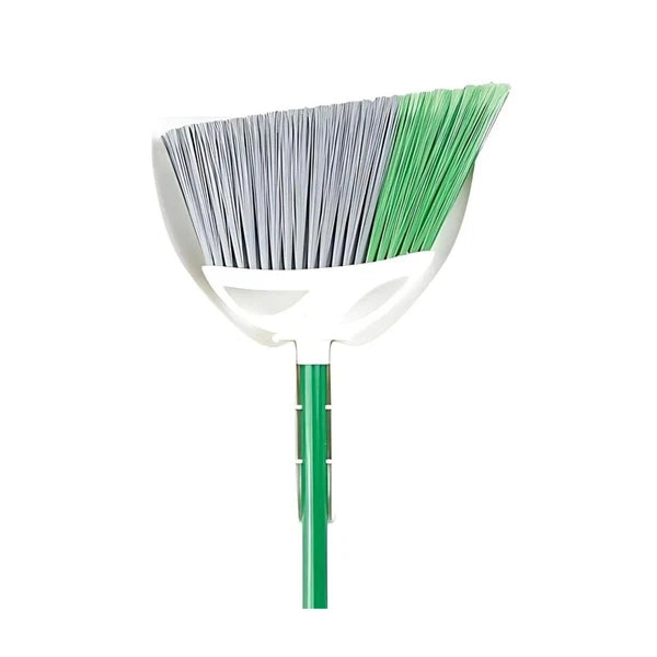 2 Pack Libman XL Heavy Duty Angle Steel Handle Broom With Dustpan Cleaning Set