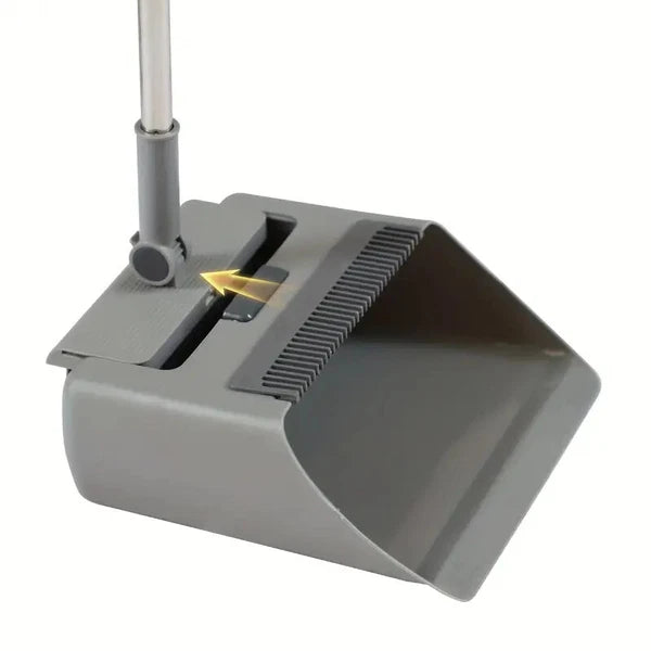 3-in-1 Broom & Dustpan Set with Long Handle - Home Cleaning Tools Sturdy Comb