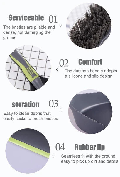 Dust pan Broom - Pans with Brush Hand and Dustpan Set and Handheld are Used