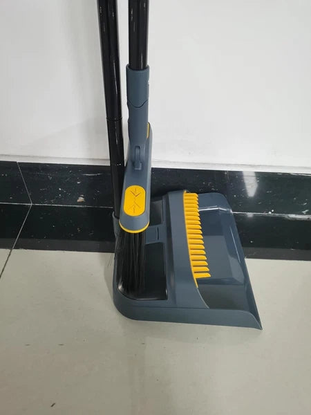 Broom and Dustpan Set for Home, 54 Inches Long Handle Lightweight 180 Degree ...