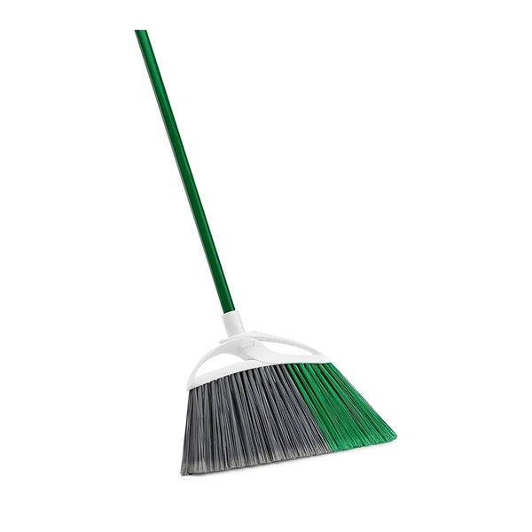2 Pack Libman XL Heavy Duty Angle Steel Handle Broom With Dustpan Cleaning Set