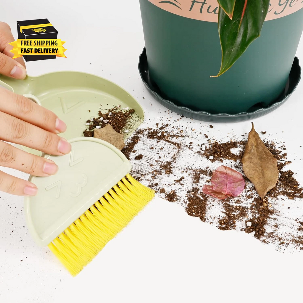 Small Broom and Dustpan Set,Mini Compact Portable, for Home, Sofas, Kitchen Coun