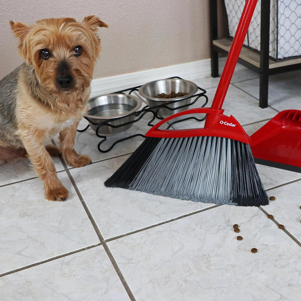 Pet Pro Broom with Step-On Dustpan | Remove 99% with One Sweep | Dustpan Removes