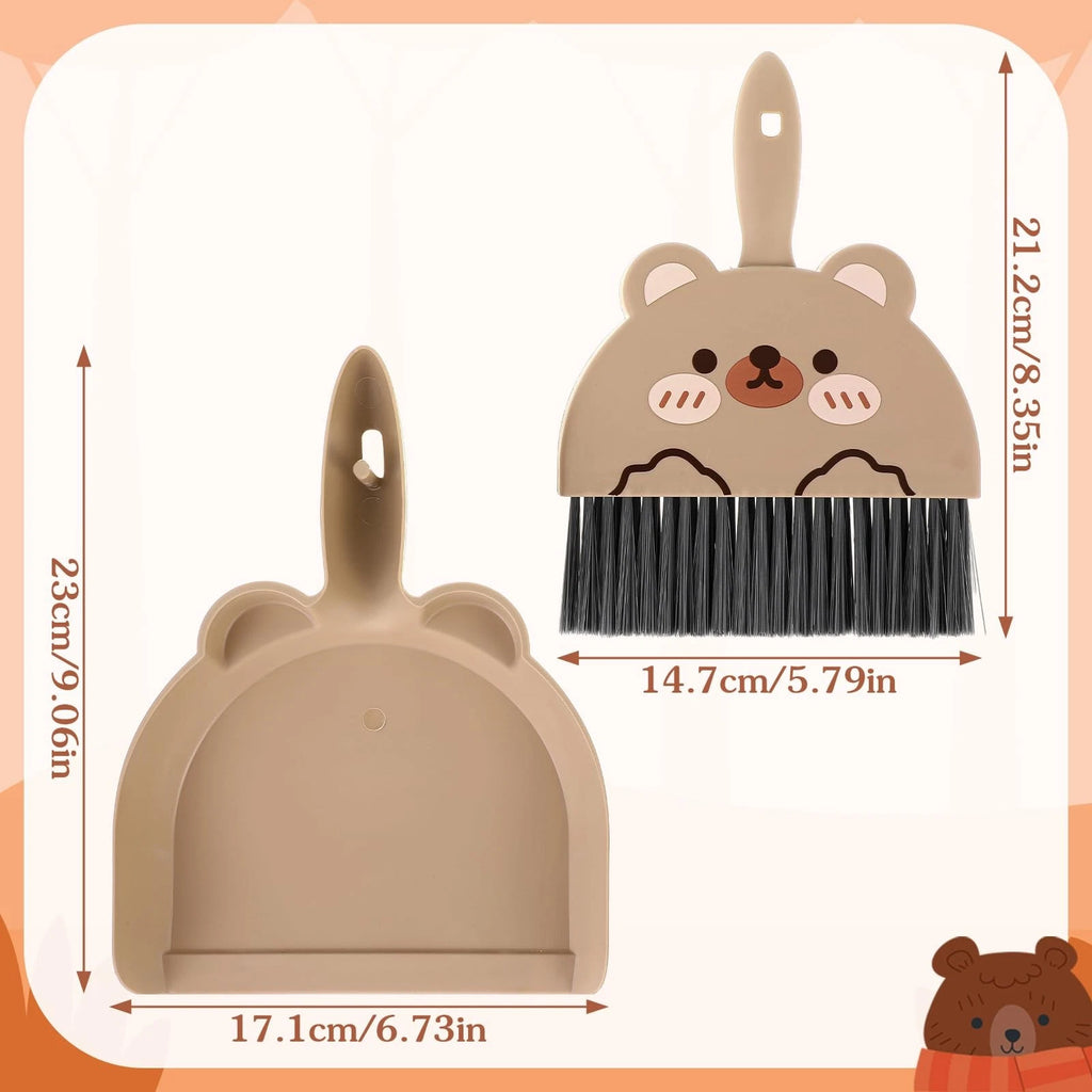 Portable Hand Broom and Dustpan Set Cute Mini and with Durable Brush Lightweight